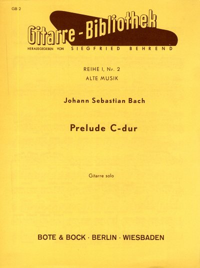 J.S. Bach: Prelude C-Dur Bwv 1007