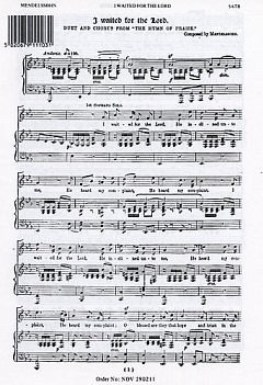 F. Mendelssohn Barth: I Waited For The Lo, GesSGchOrg (Chpa)