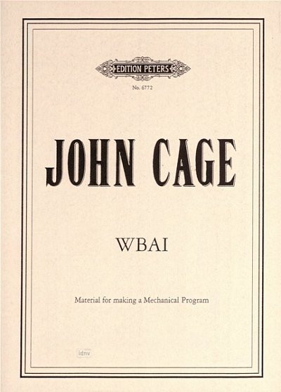 J. Cage: Wbai Div/Tonband