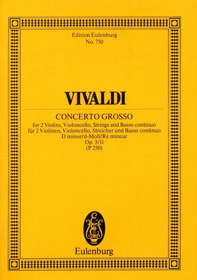 A. Vivaldi: L'Estro Armonico d-Moll op. 3/1, 2VlVcOrch (Stp)