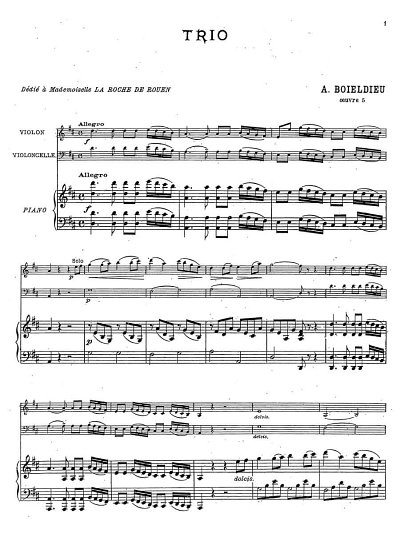F. Boieldieu: Trio op. 5