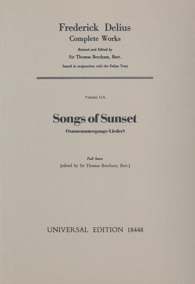 F. Delius: Songs of Sunset (Sonnenuntergangs-Lieder)