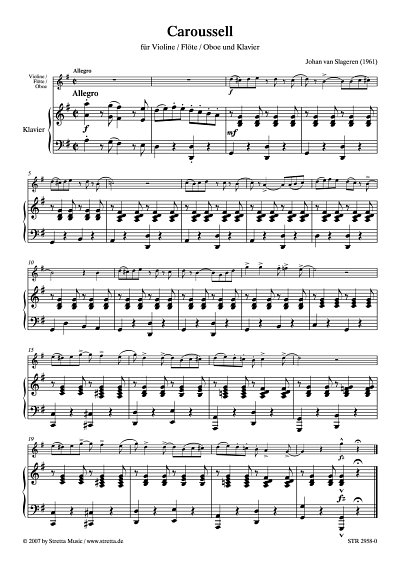 DL: J. v. Slageren: Caroussell fuer Violine / Floete / Oboe 