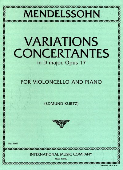 F. Mendelssohn Barth: Variations Concertantes In D Majo (Bu)