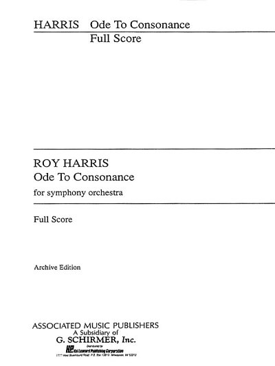 R. Harris: Ode to Consonance, Sinfo (Part.)
