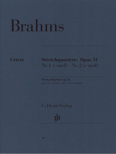 J. Brahms: Streichquartette c-moll und a-m, 2VlVaVc (Stsatz)