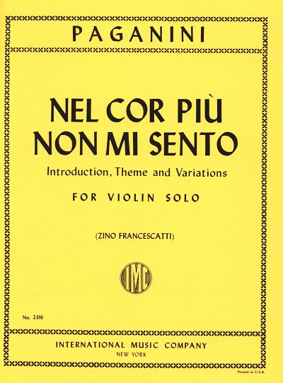 N. Paganini: Nel Cor Piu' Non Mi Sento (Francescatti)