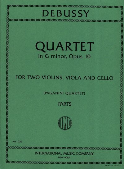 C. Debussy: Quartetto Op. 10 (Quartetto Pagani, 2VlVaVc (Bu)