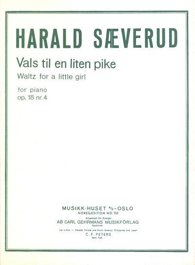 H. Saeverud : Vals til en liten pike op 18., Klavier