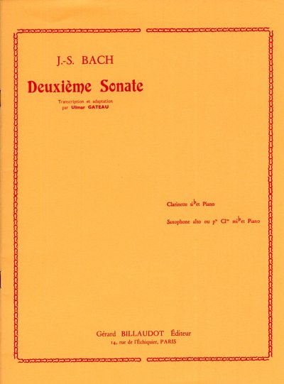J.S. Bach: 2E Sonate, KlarKlv (KlavpaSt)