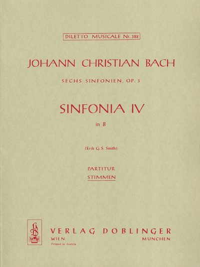 J.C. Bach: Sinfonia 4 B-Dur Op 6/4 Diletto Musicale
