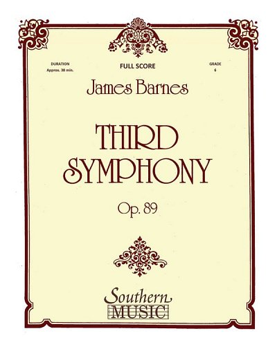 J. Barnes: Third Symphony Op. 89, Blaso (Part.)