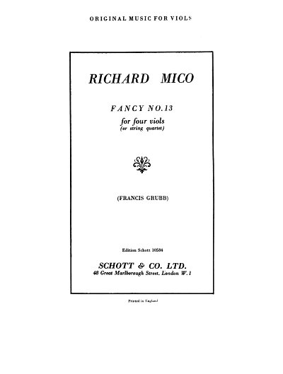 R. Mico: Fancy No. 13