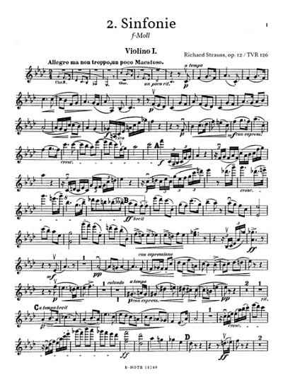 R. Strauss: 2. Sinfonie f-Moll op.12 (Orchesterstimmen)