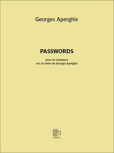 G. Aperghis: Passwords