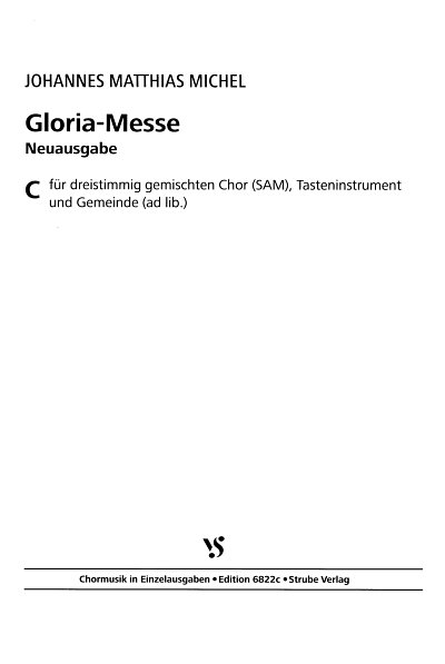 J.M. Michel: Gloria-Messe Ausgabe C