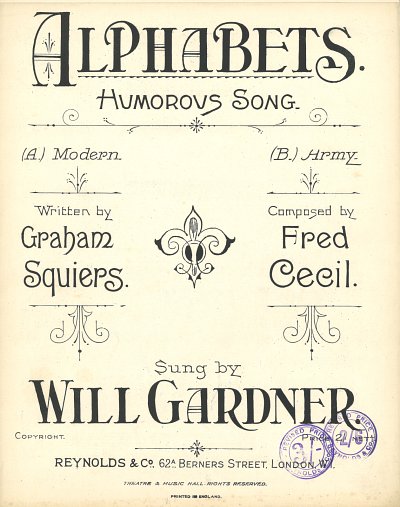 DL: G.S.F.C.W. Gardner: Alphabets, GesKlav