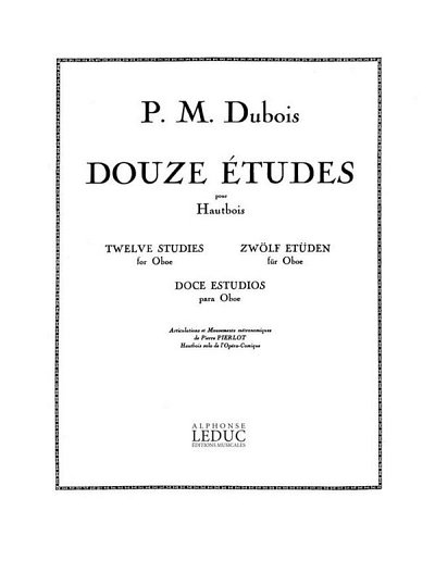 P.-M. Dubois: 12 Etudes, Ob