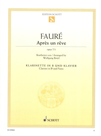G. Fauré: Après un rêve op. 7/1 , KlarKlav