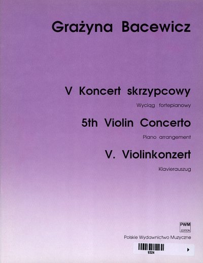 Violin Concerto No. 5, VlKlav (KlavpaSt)