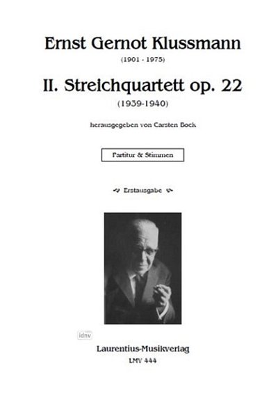 E.G. Klussmann: II. Streichquartett op. 22, 2VlVaVc (Pa+St)