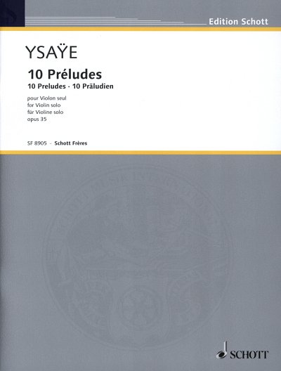 E. Ysaÿe: 10 Préludes op. 35 , Viol