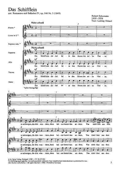 R. Schumann: Das Schifflein E-Dur op. 146, 5 (1849)