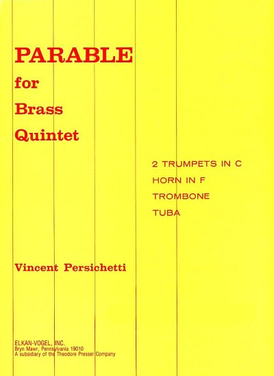 V. Persichetti: Parable for Brass Quintet op, 5Blech (Pa+St)