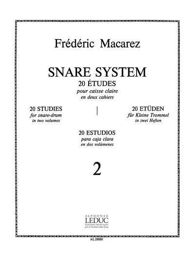 F. Macarez: Snare System, 20 Studies for Snare, Schlagz (Bu)