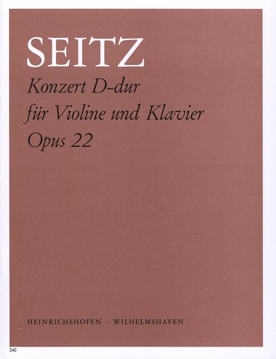 F. Seitz: Konzert D-Dur Op 22/2