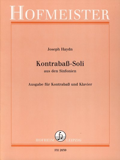 J. Haydn: Kontrabaß-Soli aus den Sinfonien, KbKlav