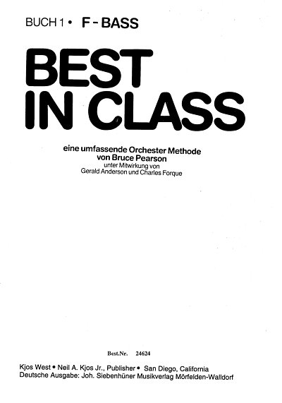 B. Pearson: Best in Class 1, Blkl/TbF