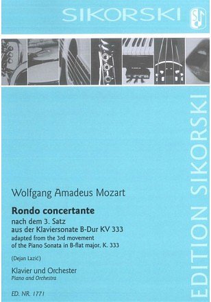 W.A. Mozart: Rondo Concertante, KlavOrch (Part.)