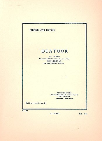 P.-M. Dubois: Saxophone Quartet, 4Sax (Pa+St)