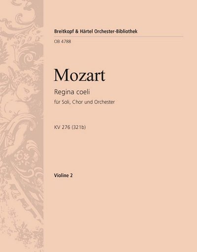 W.A. Mozart: Regina coeli in C-dur KV 27, 4GesGchOrchO (Vl2)