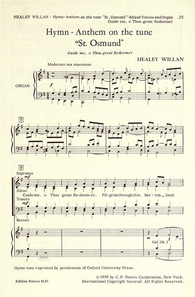 J.H. Willan et al.: Hymn-Anthem on the tune "St. Osmund": Guide me, o Thou great Redeemer