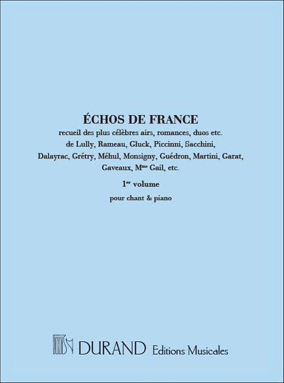Echos De France Volume 1 Cht-Piano, GesKlav