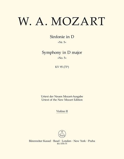 W.A. Mozart: Sinfonie Nr. 5 D-Dur KV 95 (73n)