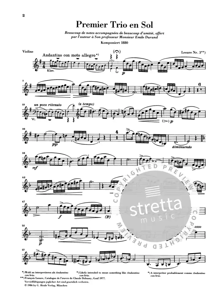 C. Debussy: Klaviertrio G-dur, VlVcKlv (KlavpaSt) (4)
