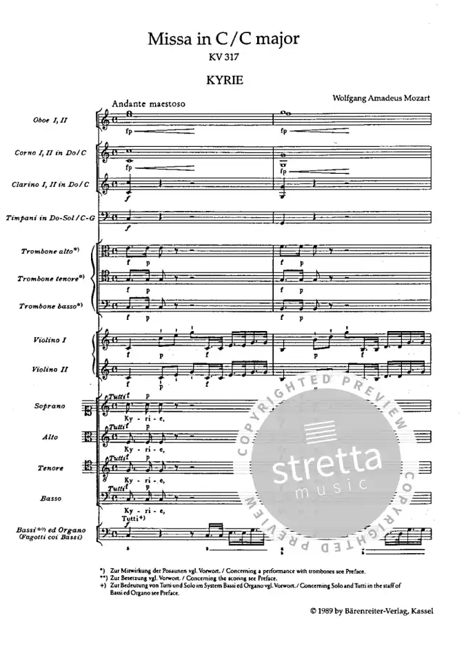 W.A. Mozart: Missa C-Dur KV 317, 4GesGchOrchO (Stp) (2)