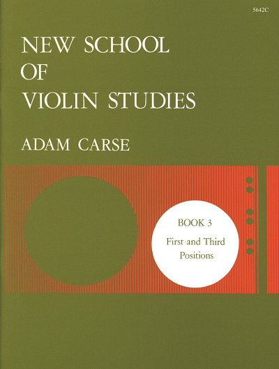 A. Carse: New School Of Violin Studies 3