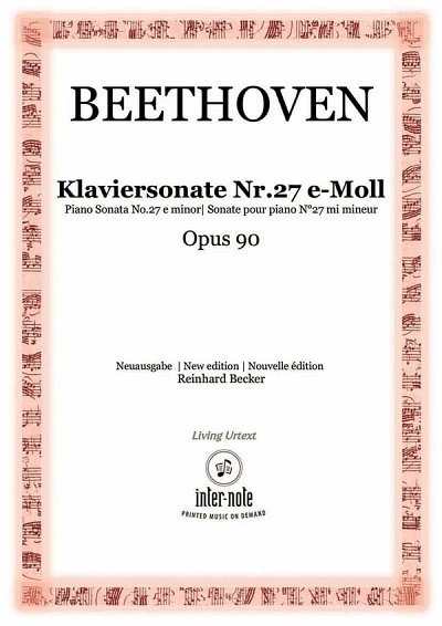 L. van Beethoven: Sonate pour piano No. 27 mi mineur