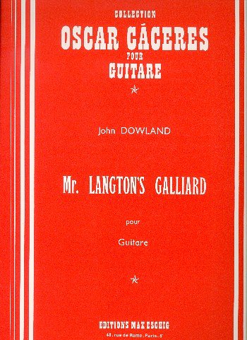 J. Dowland: Mr Langton'S Gt C28  (Part.)