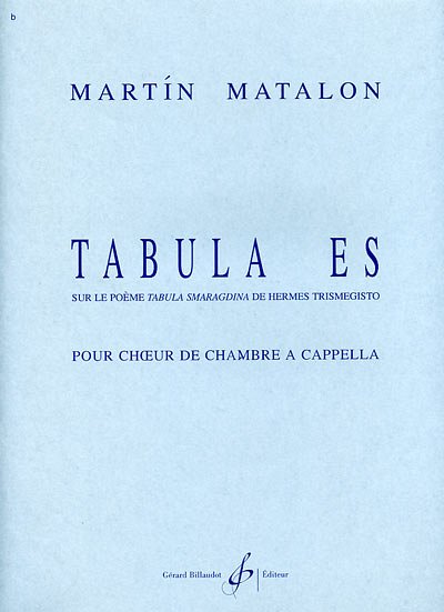 M. Matalon: Tabula Es