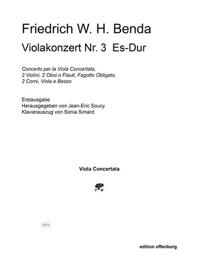 F.W.H. Benda: Violakonzert Nr. 3, Es-Dur