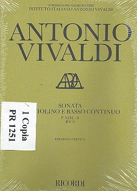 A. Vivaldi: Sonate c-moll F 13/14 RV 6, VlBc (Part.)
