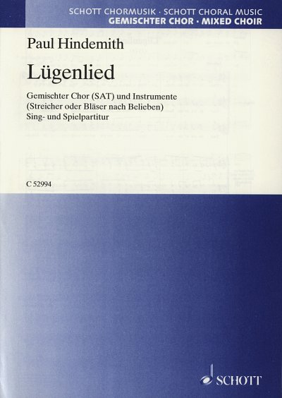 P. Hindemith: Lügenlied  (Part.)
