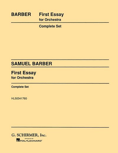 S. Barber: First Essay