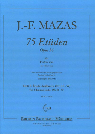 J.F. Mazas: 75 Etueden op 36 Heft 2, Violine