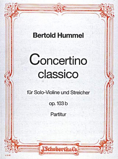 DL: B. Hummel: Concertino classico D-Dur (Part.)